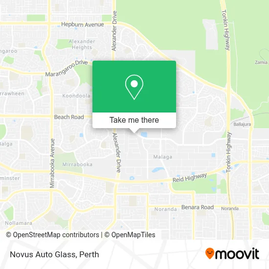 Mapa Novus Auto Glass