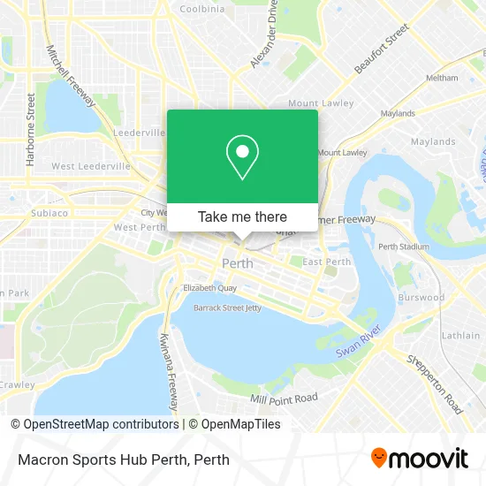Mapa Macron Sports Hub Perth