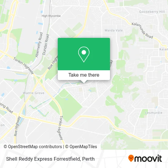 Mapa Shell Reddy Express Forrestfield