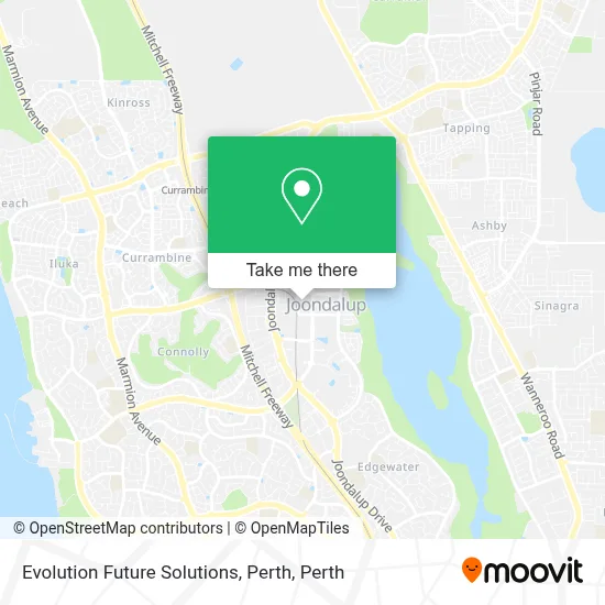 Mapa Evolution Future Solutions, Perth