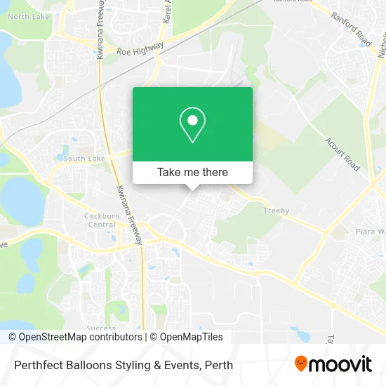 Mapa Perthfect Balloons Styling & Events