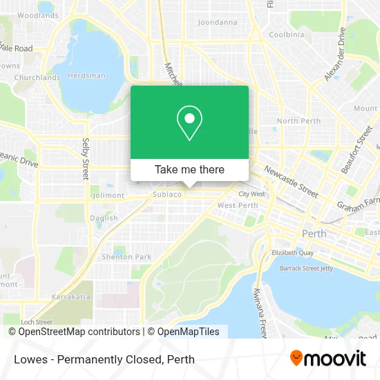 Mapa Lowes - Permanently Closed
