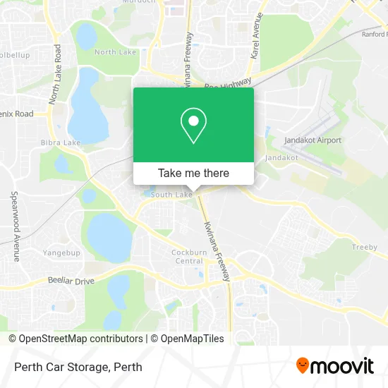 Mapa Perth Car Storage