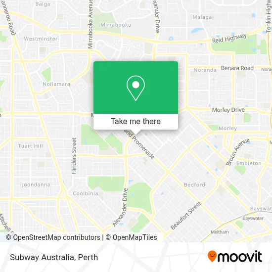 Mapa Subway Australia