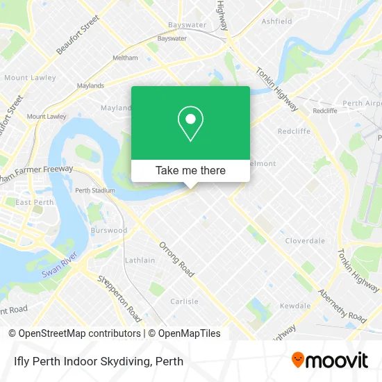 Mapa Ifly Perth Indoor Skydiving