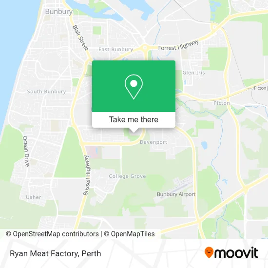 Mapa Ryan Meat Factory