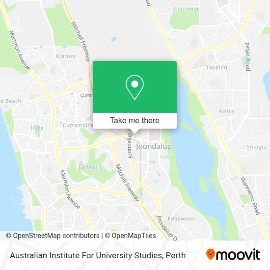 Mapa Australian Institute For University Studies
