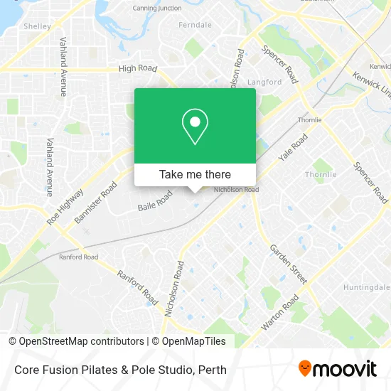 Mapa Core Fusion Pilates & Pole Studio