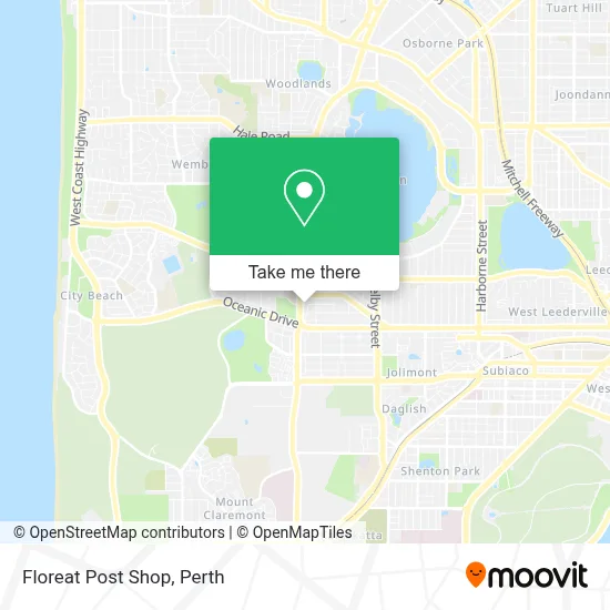 Mapa Floreat Post Shop