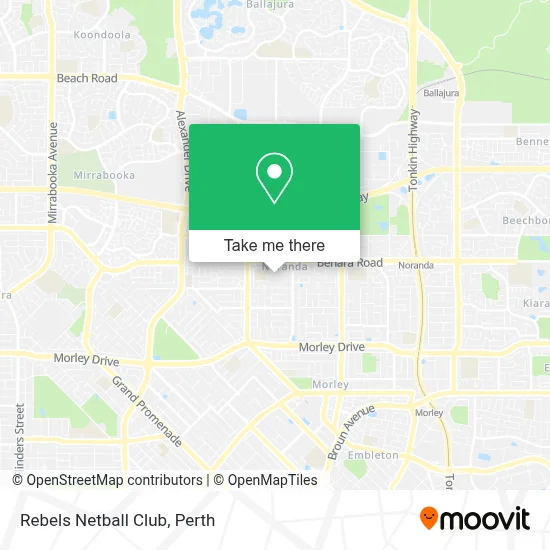 Rebels Netball Club map