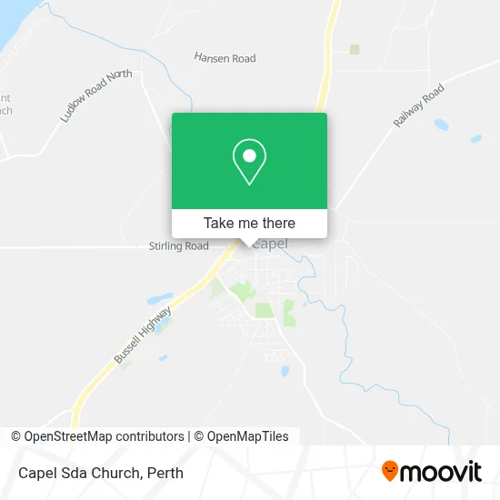 Mapa Capel Sda Church