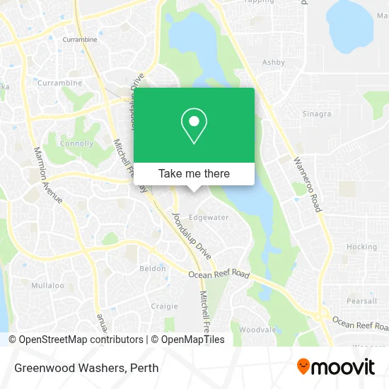 Mapa Greenwood Washers