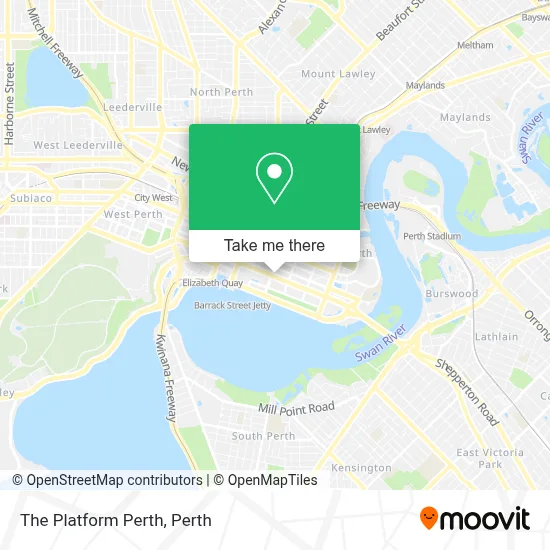 Mapa The Platform Perth