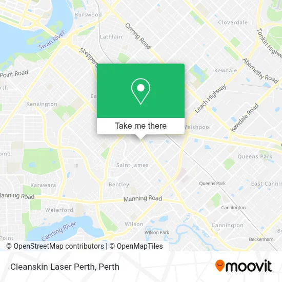 Mapa Cleanskin Laser Perth