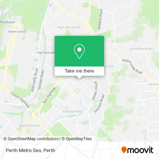 Mapa Perth Metro Seo