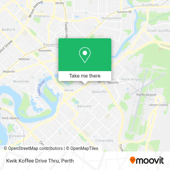 Mapa Kwik Koffee Drive Thru