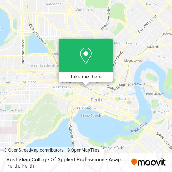 Mapa Australian College Of Applied Professions - Acap Perth