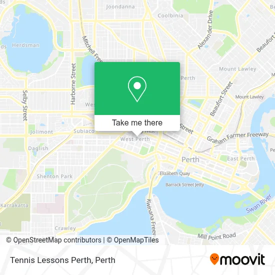 Tennis Lessons Perth map