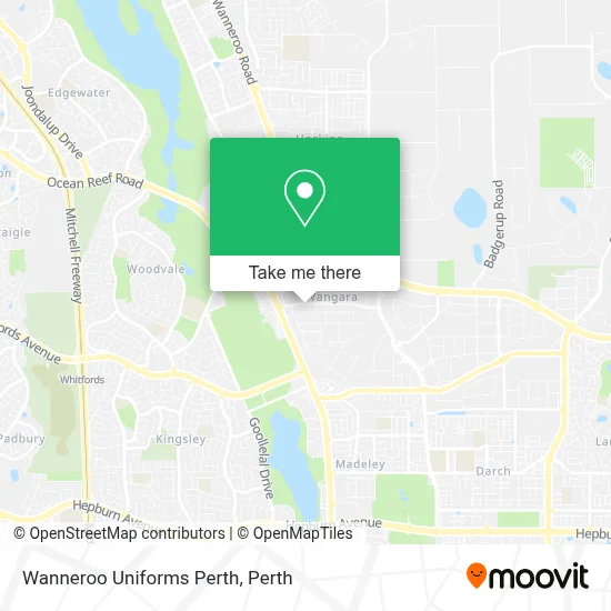 Mapa Wanneroo Uniforms Perth