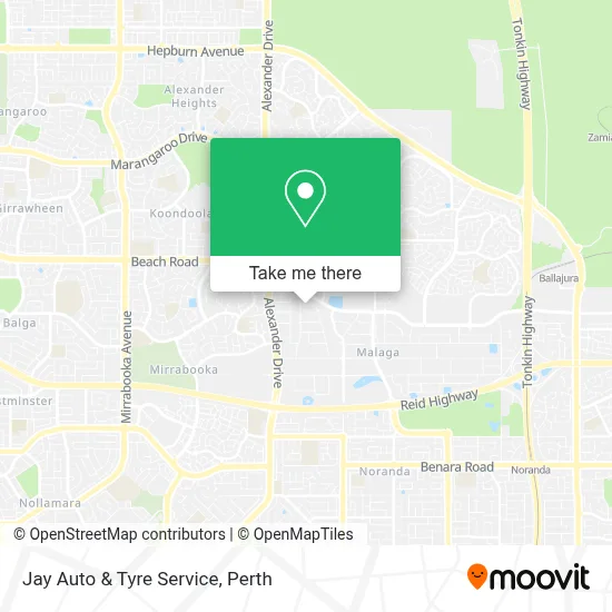 Mapa Jay Auto & Tyre Service