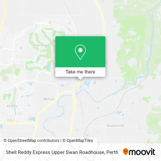 Mapa Shell Reddy Express Upper Swan Roadhouse