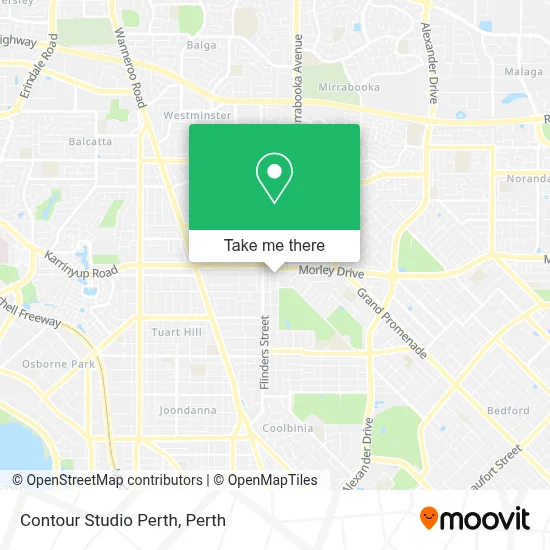 Contour Studio Perth map