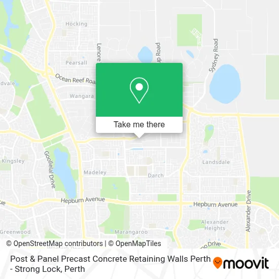 Post & Panel Precast Concrete Retaining Walls Perth - Strong Lock map