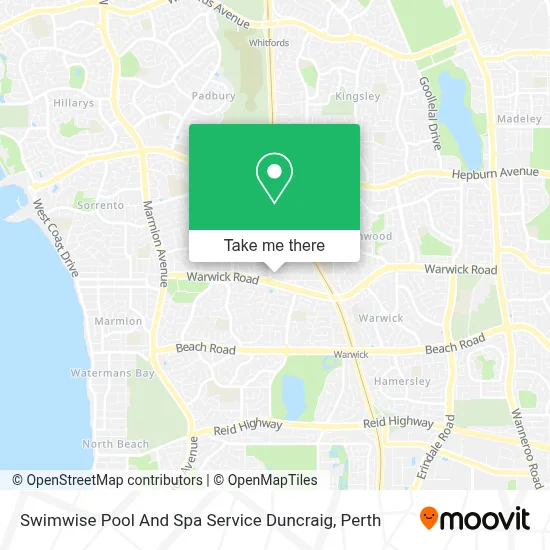 Swimwise Pool And Spa Service Duncraig map