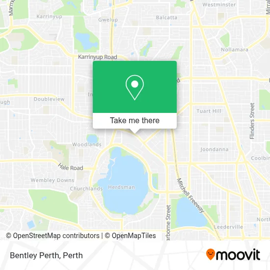 Bentley Perth map