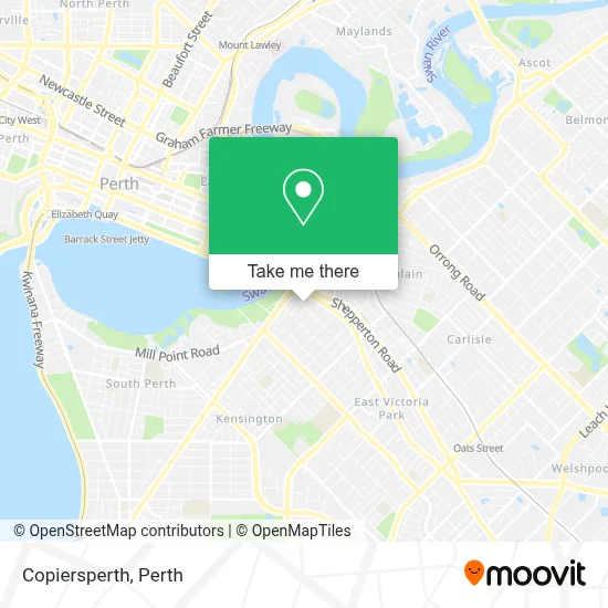 Mapa Copiersperth