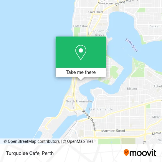 Mapa Turquoise Cafe