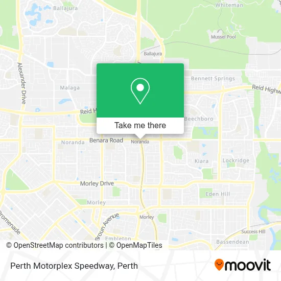 Perth Motorplex Speedway map