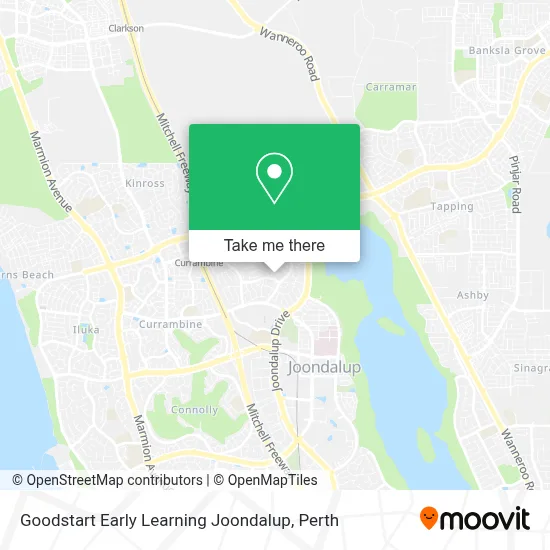 Mapa Goodstart Early Learning Joondalup