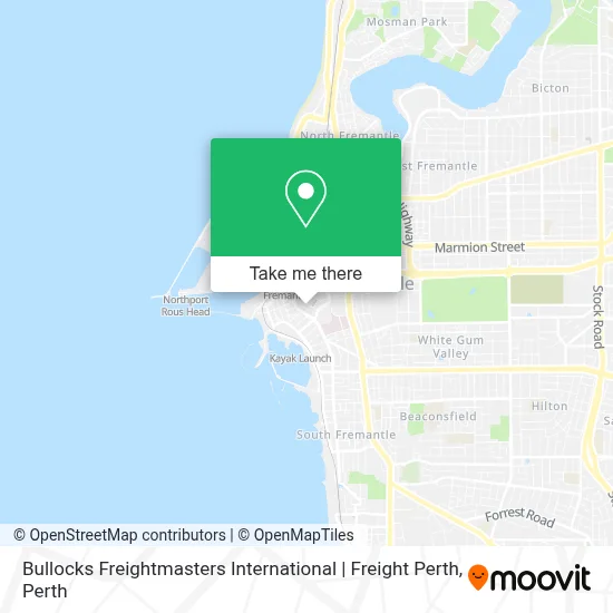 Mapa Bullocks Freightmasters International | Freight Perth