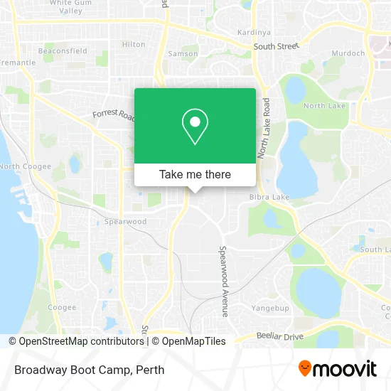 Mapa Broadway Boot Camp