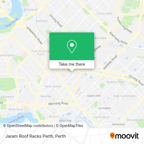 Mapa Jaram Roof Racks Perth