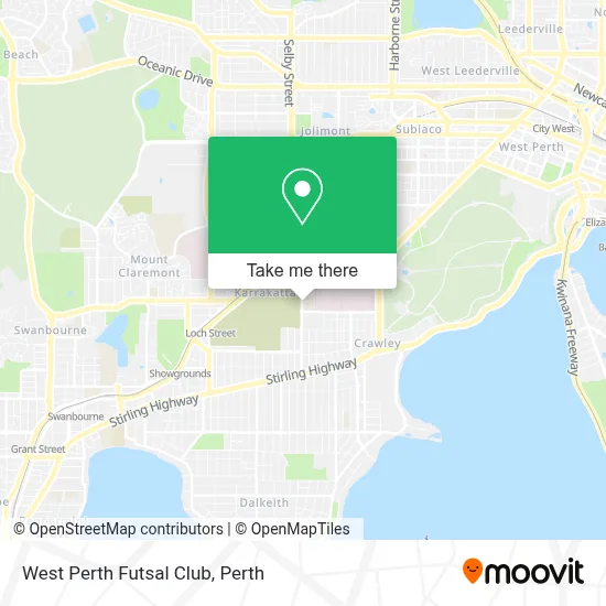 Mapa West Perth Futsal Club