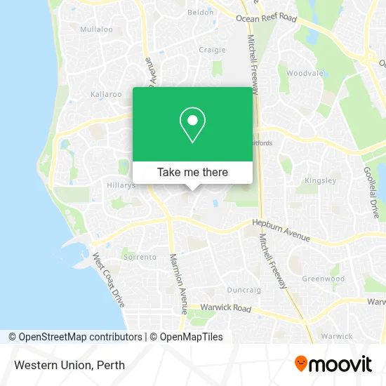 Mapa Western Union