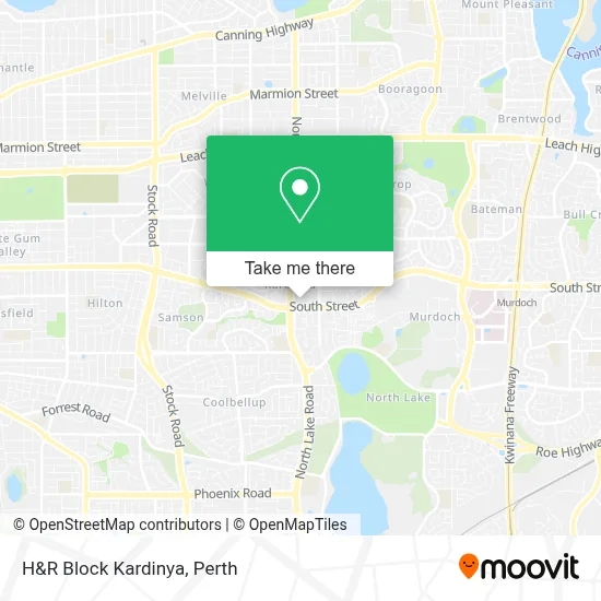 Mapa H&R Block Kardinya