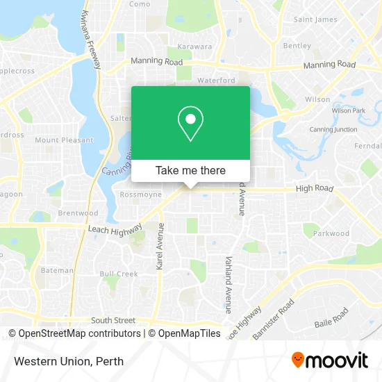 Mapa Western Union