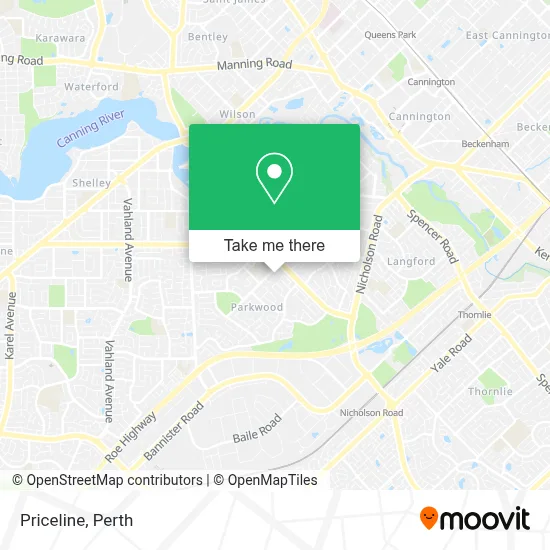 Mapa Priceline
