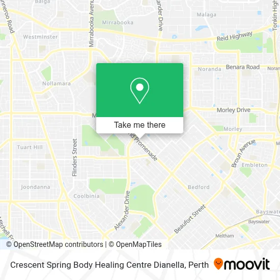 Mapa Crescent Spring Body Healing Centre Dianella