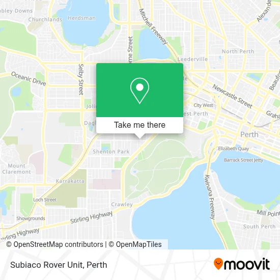 Mapa Subiaco Rover Unit