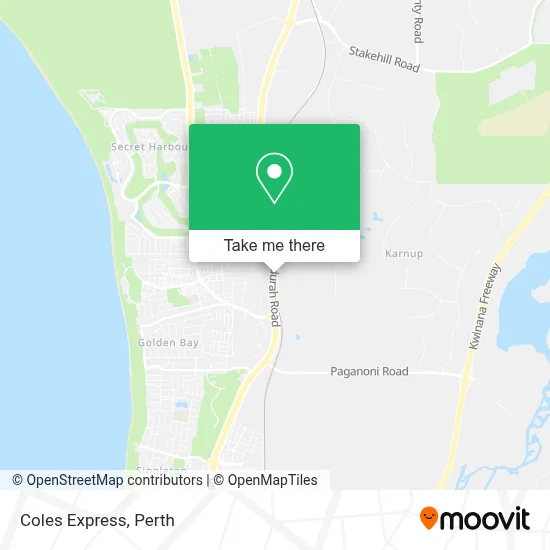 Mapa Coles Express