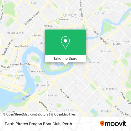 Mapa Perth Pirates Dragon Boat Club