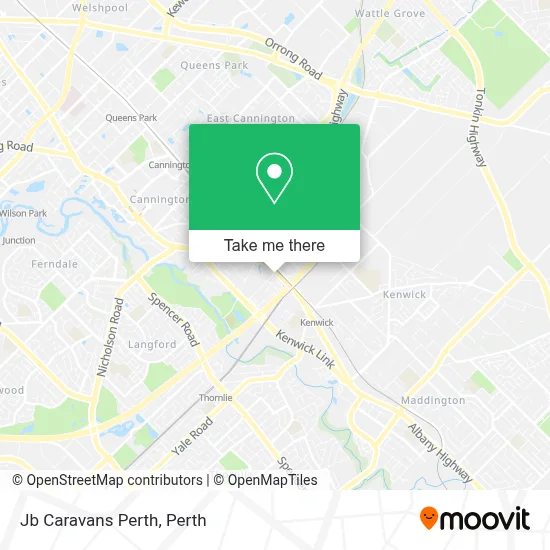 Mapa Jb Caravans Perth