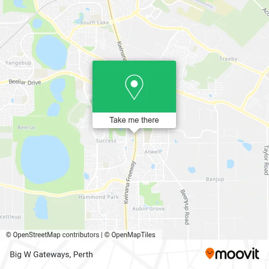 Mapa Big W Gateways