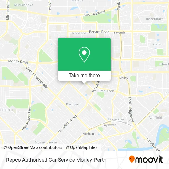 Mapa Repco Authorised Car Service Morley