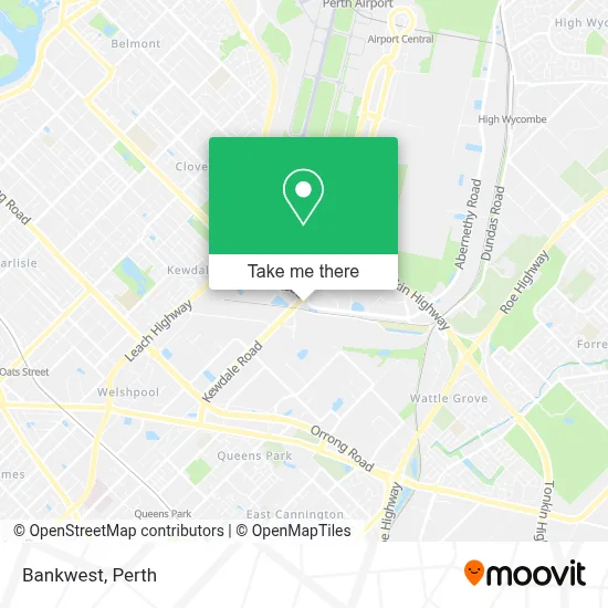 Mapa Bankwest