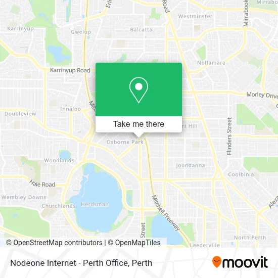 Mapa Nodeone Internet - Perth Office